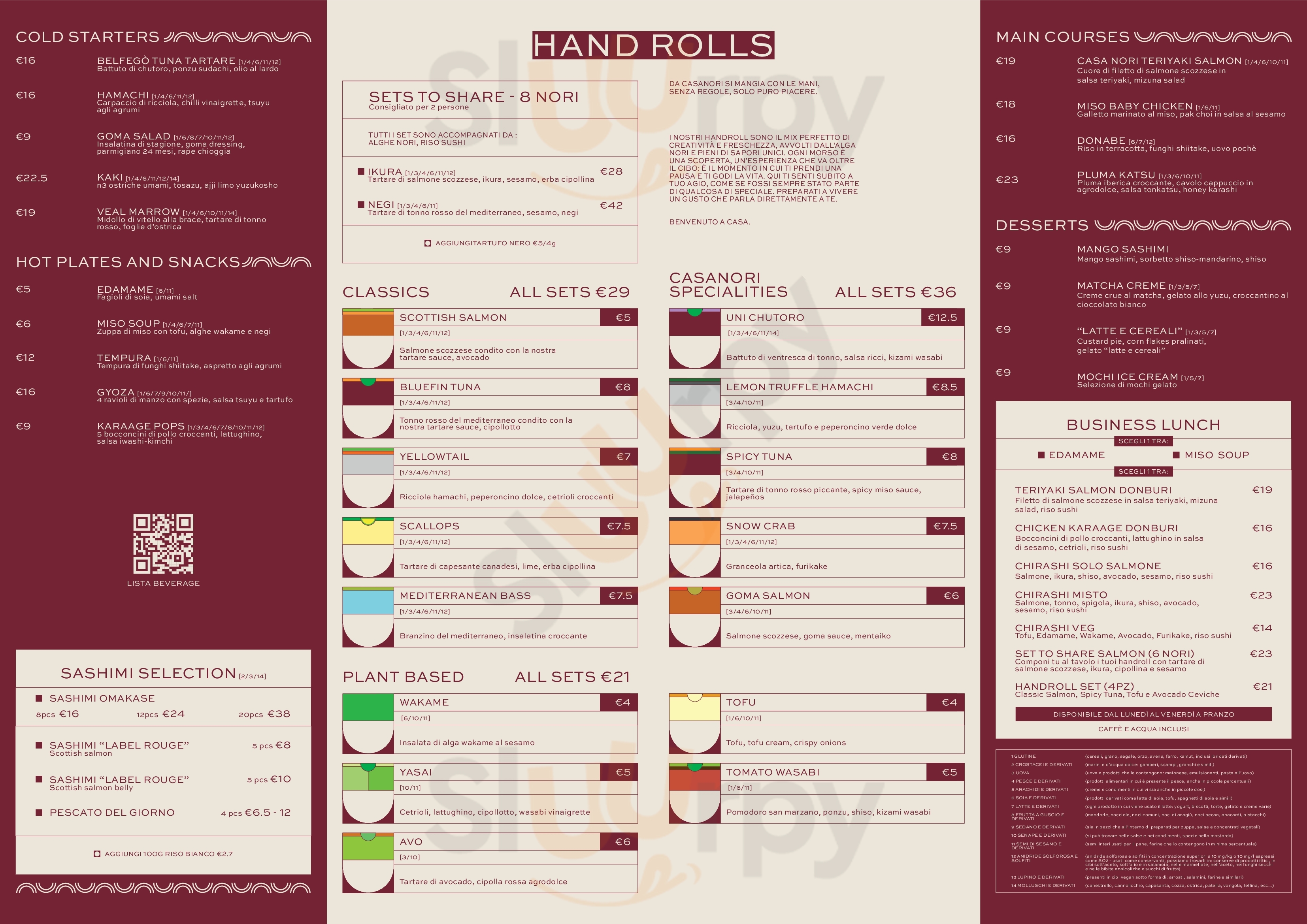 Casanori Milano Menu - 1