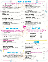Taqueria Amor menu