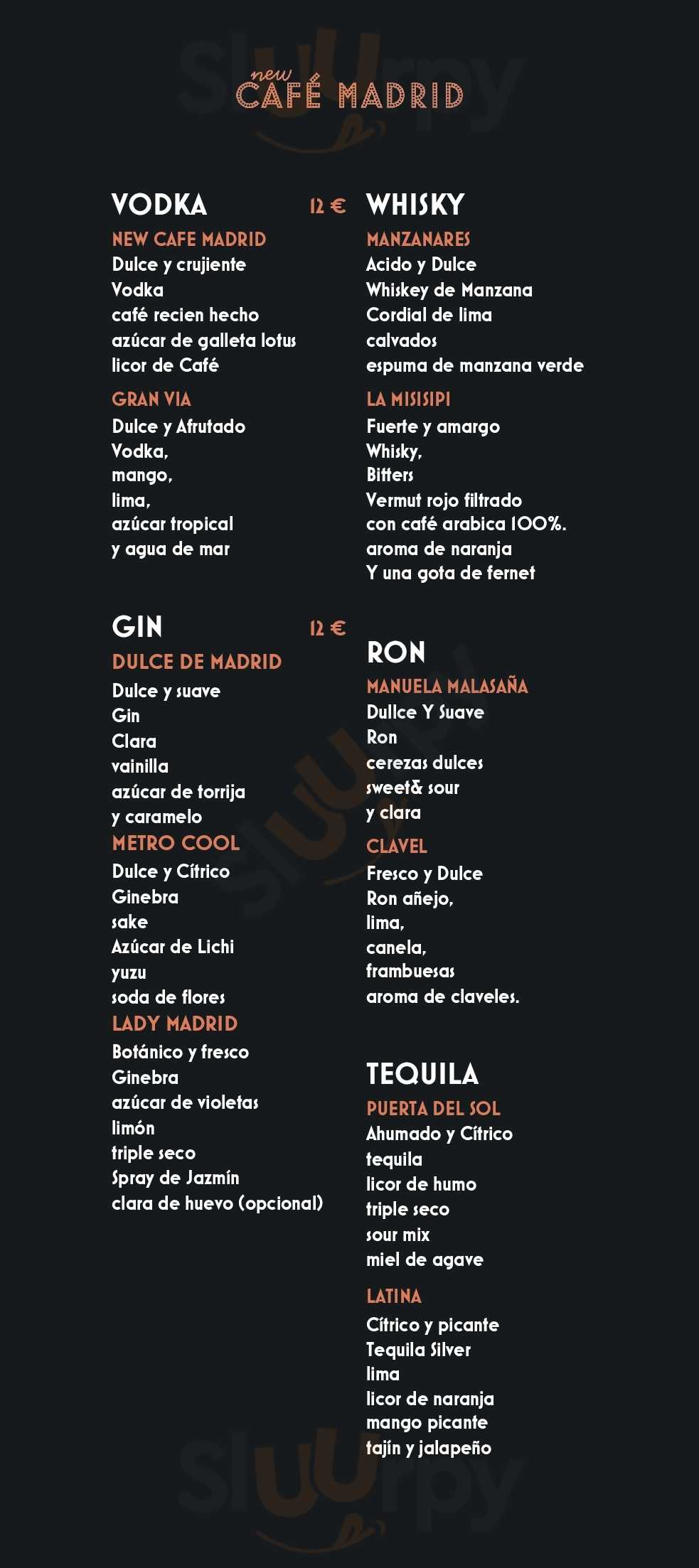 Café Madrid Madrid Menu - 1