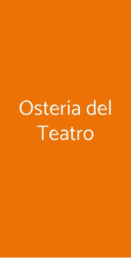 Osteria Del Teatro, Imola