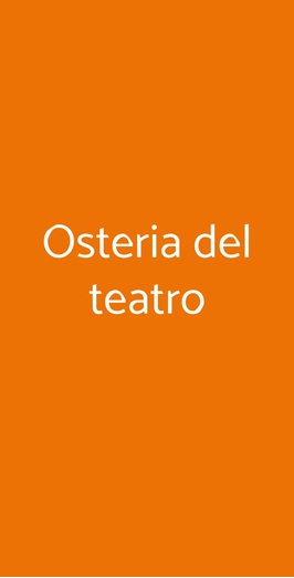 Osteria Del Teatro, Minerbio