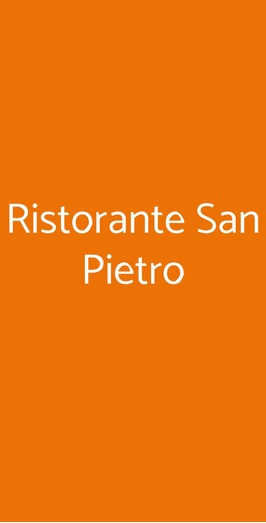 Ristorante San Pietro, Bologna