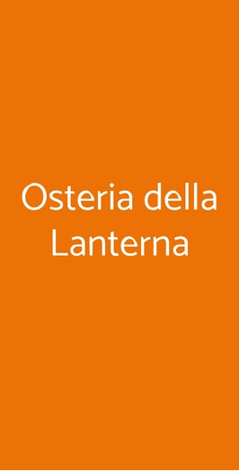 Osteria Della Lanterna, Bologna