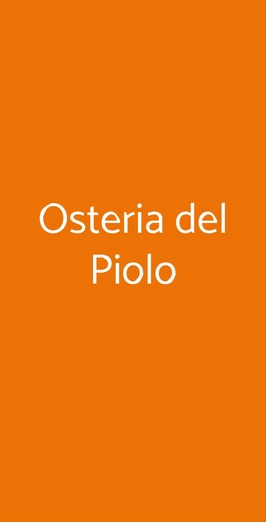 Osteria Del Piolo, Imola