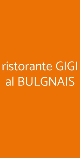 Ristorante Gigi Al Bulgnais, Bologna