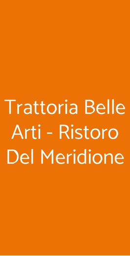 Trattoria Belle Arti, Bologna