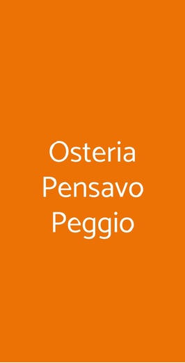 Osteria Pensavo Peggio, Rimini