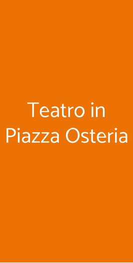 Osteria Teatro In Piazza, Rimini