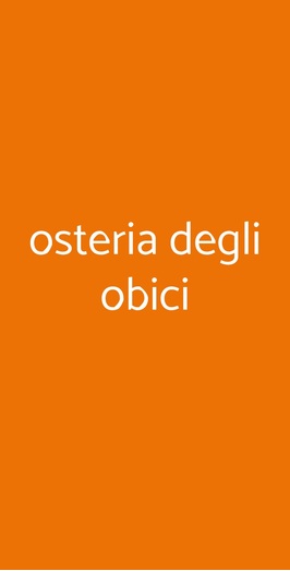 Osteria Degli Obici, Spilamberto