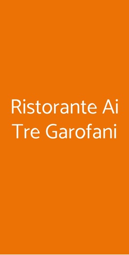 Ristorante Ai Tre Garofani, Mestre