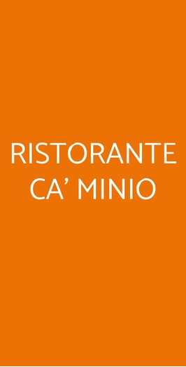 Ristorante Ca' Minio, Santa Maria di Sala