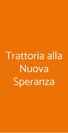 Trattoria Alla Nuova Speranza, Venezia