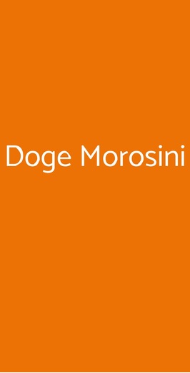 Osteria Doge Morosini, Venezia