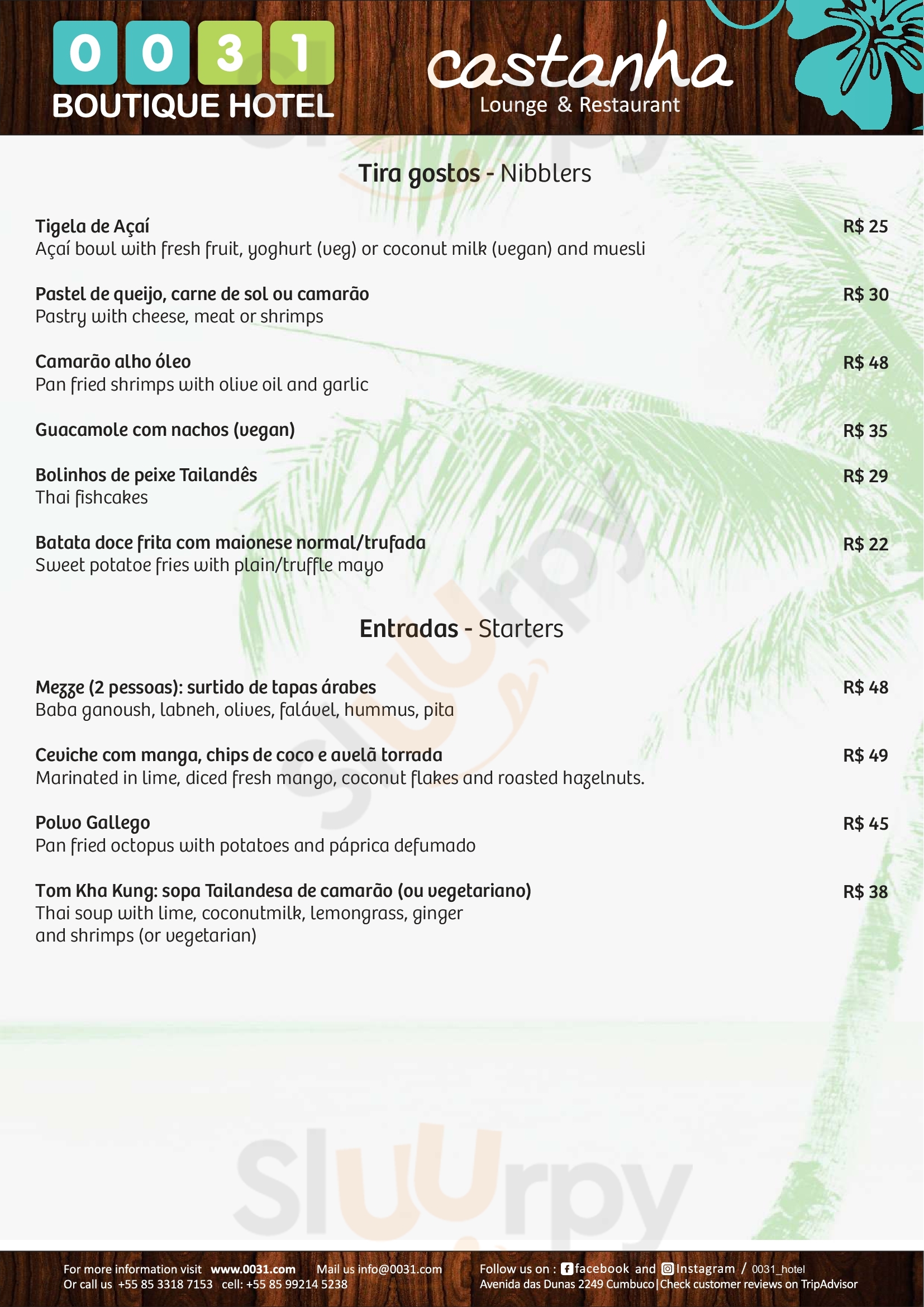 0031 Lounge Restaurant Cumbuco Menu - 1