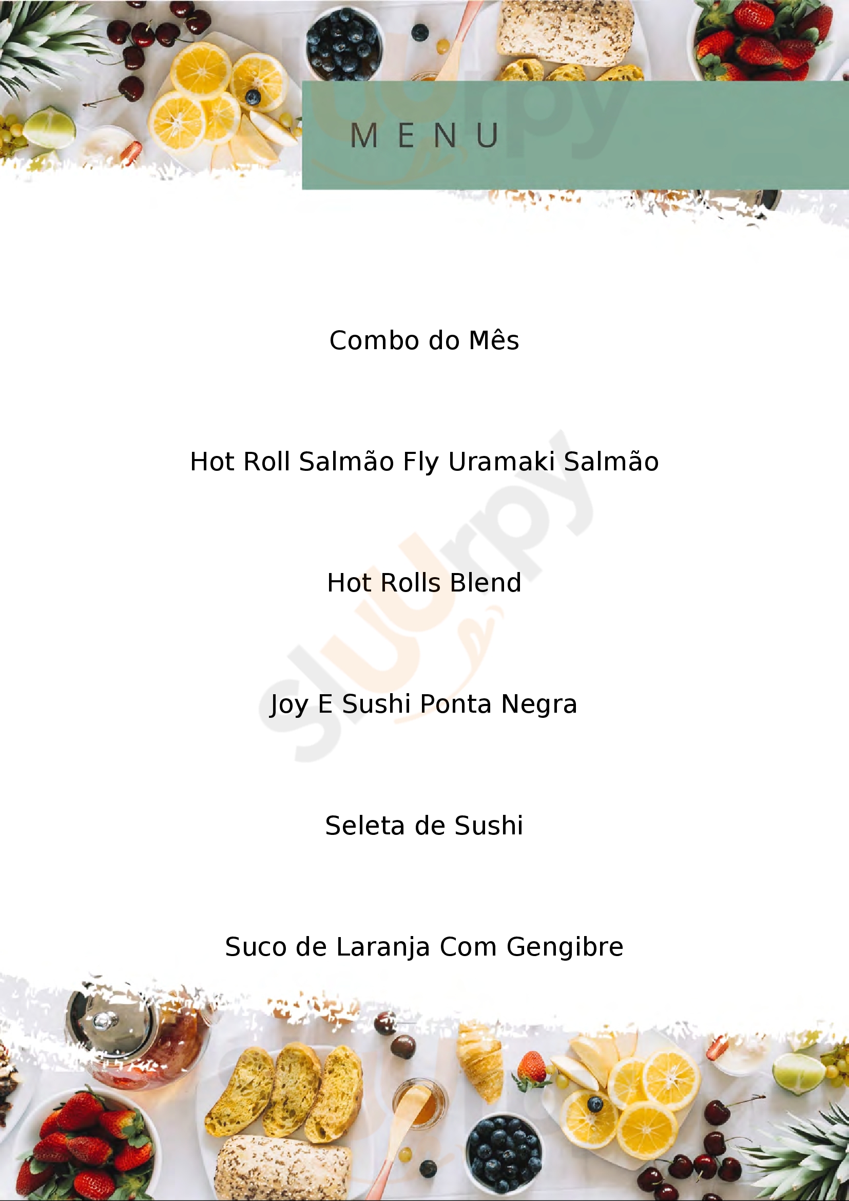 Sushi Ponta Negra Unidade Franceses Manaus Menu - 1