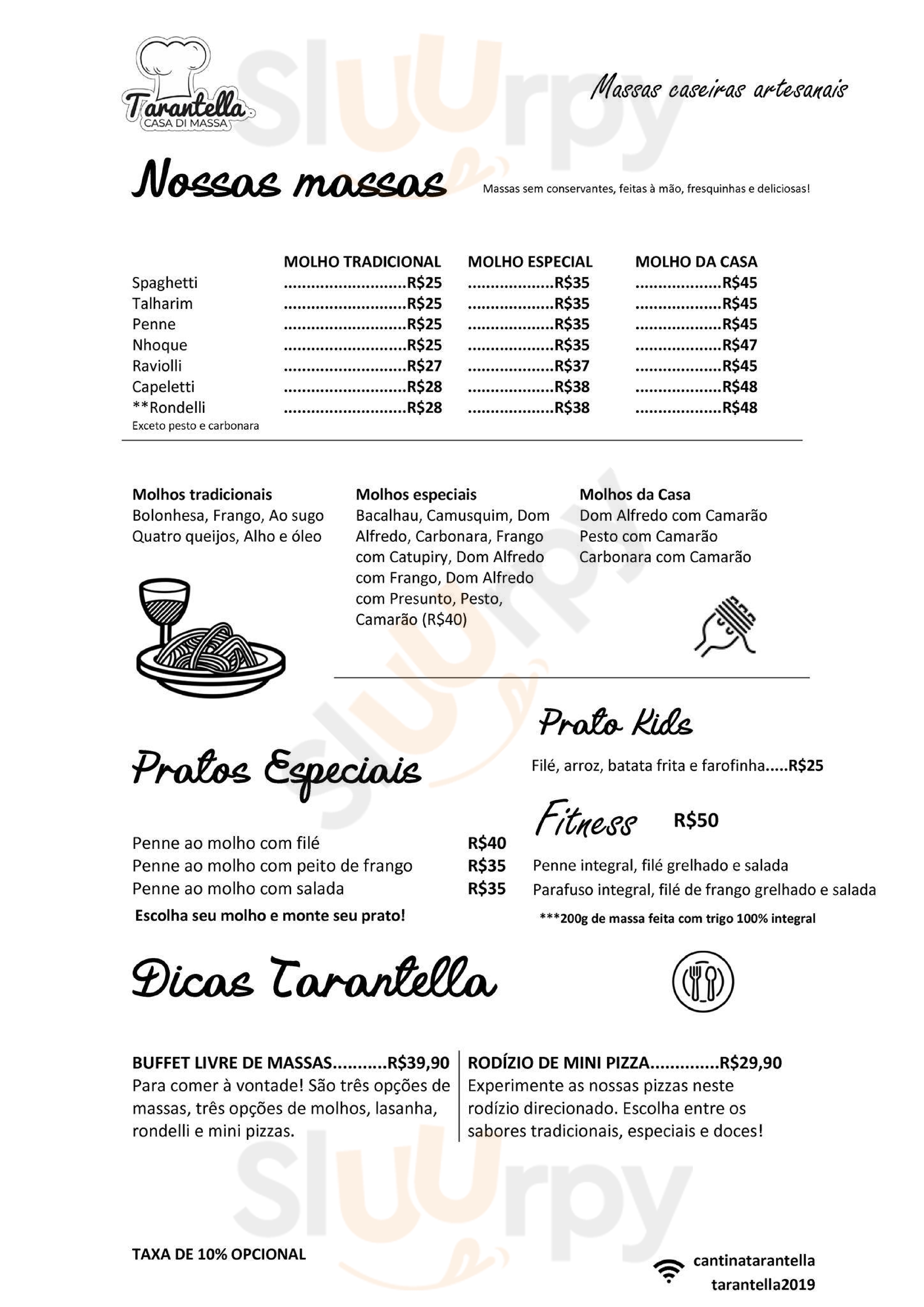 Tarantella Casa Di Massa Manaus Menu - 1