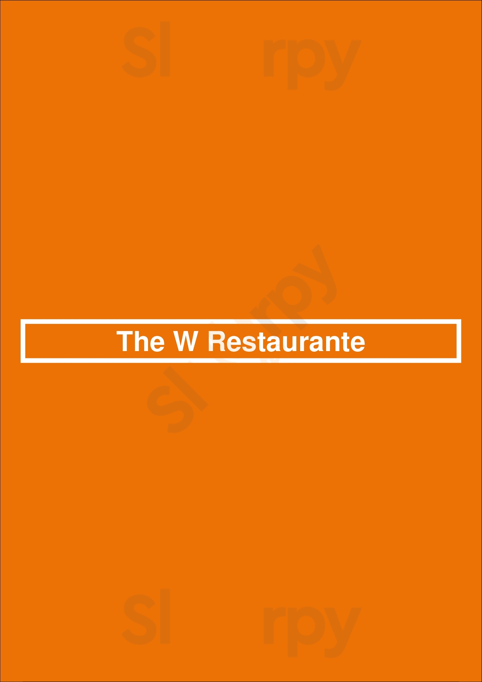 The W Restaurante João Pessoa Menu - 1