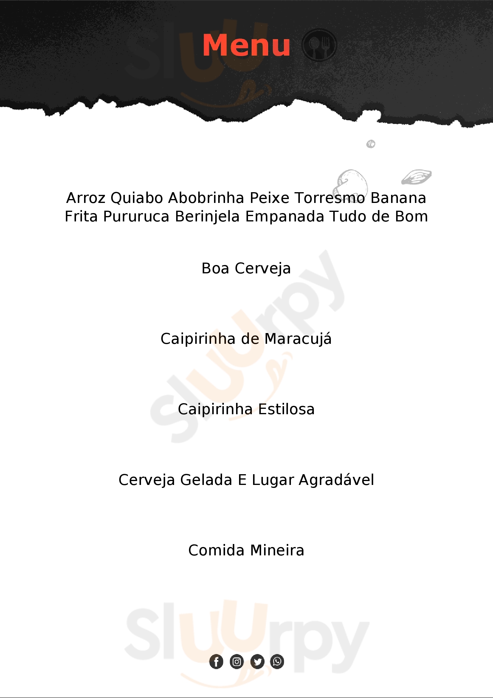 Recanto Das Águas Uberlândia Menu - 1