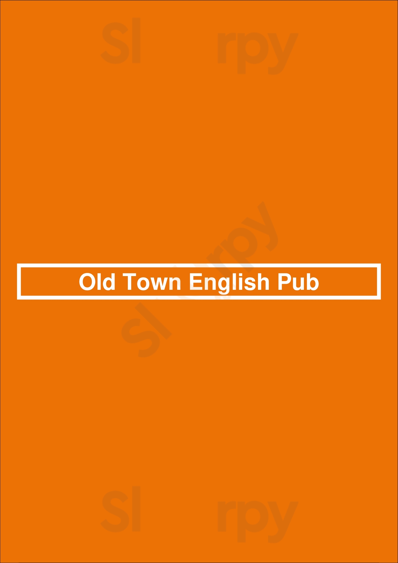 Old Town English Pub Santo André Menu - 1