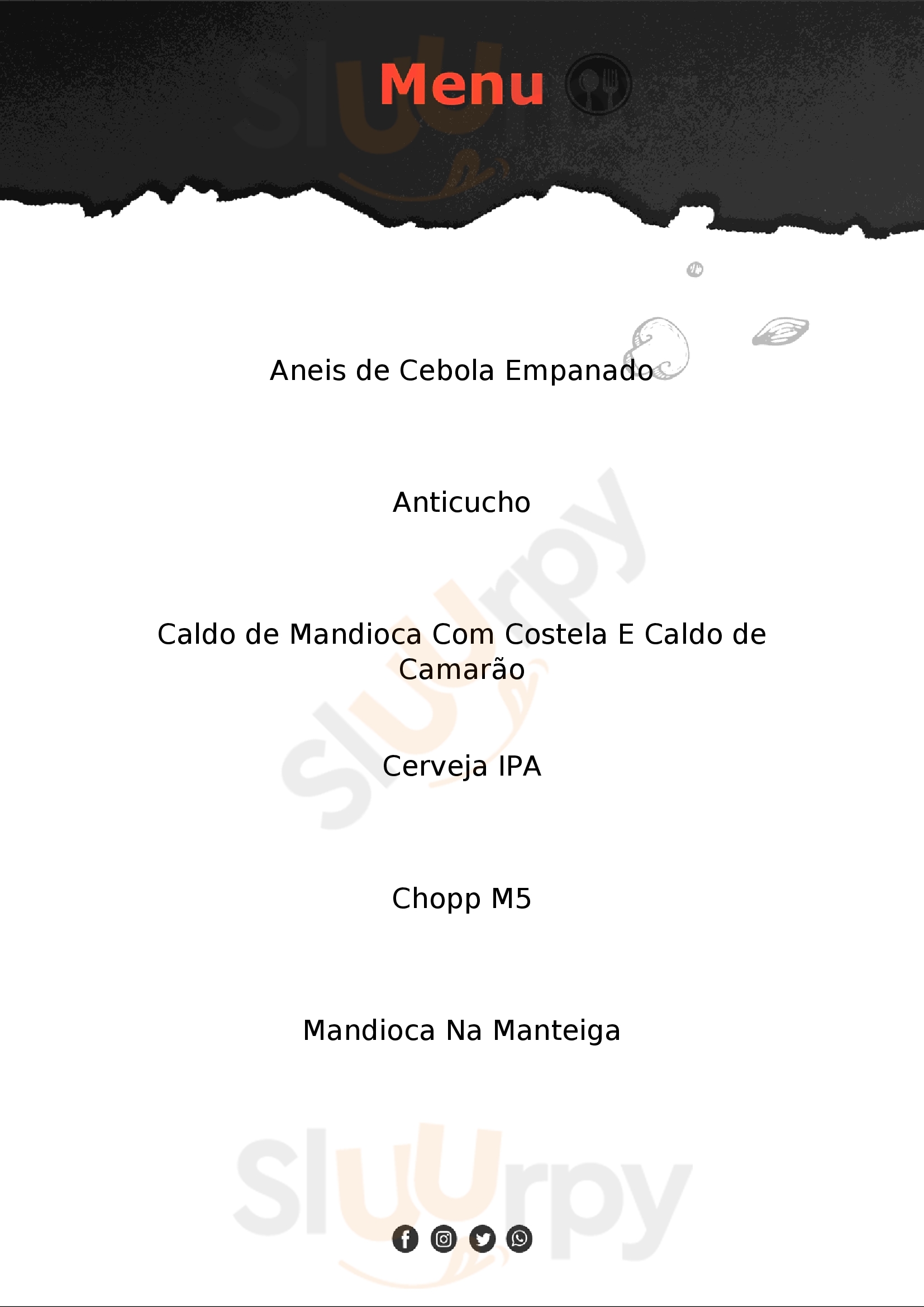 Menu Fuudies - Galeteria M5