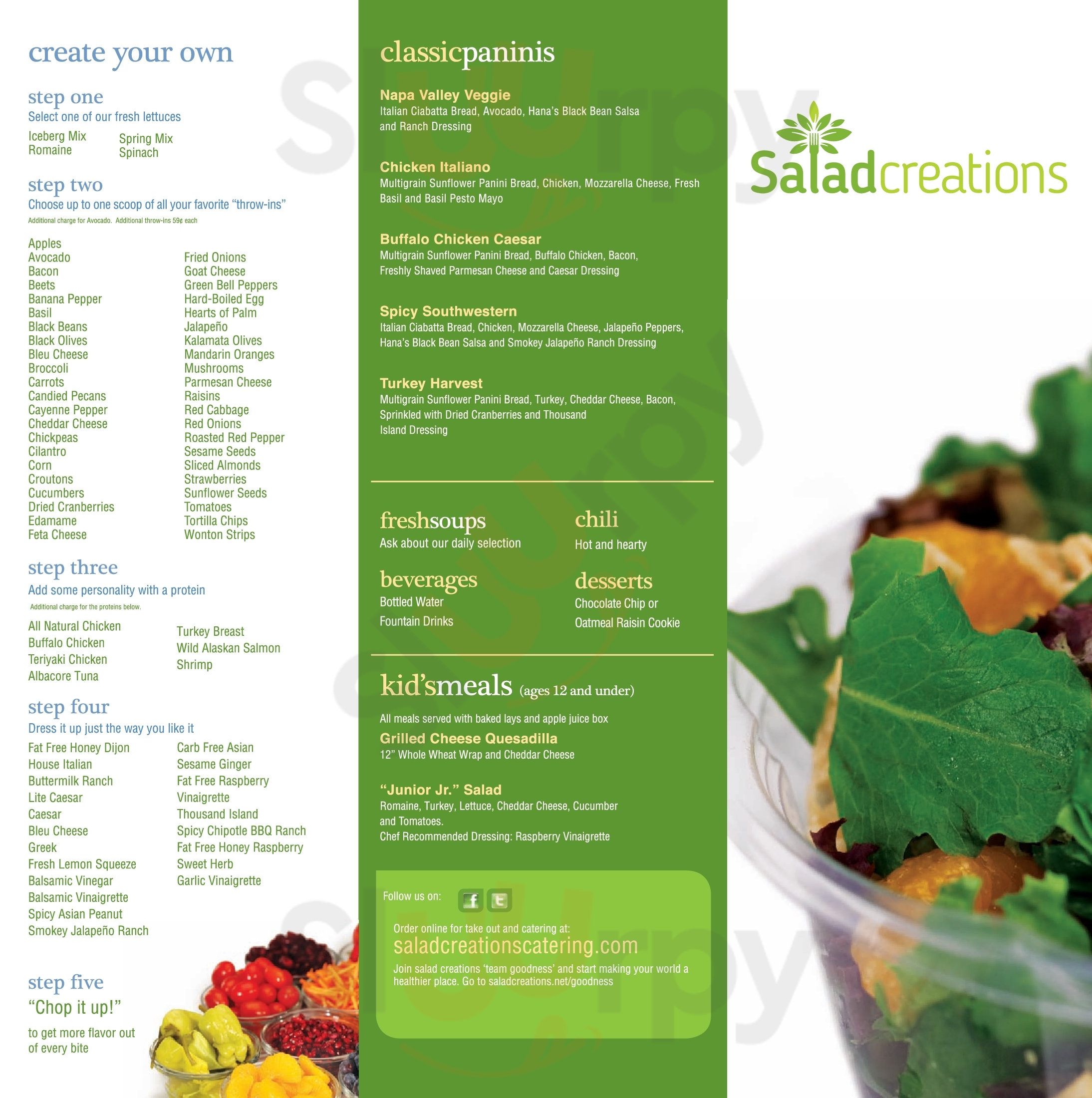 Main Menu - Salad Creations