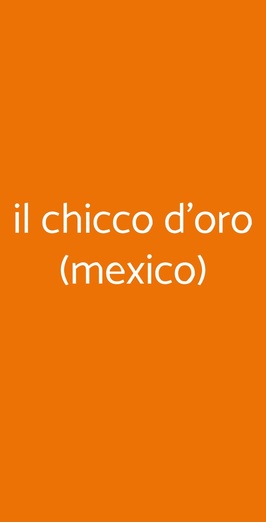 Il Chicco D'oro (mexico), Napoli