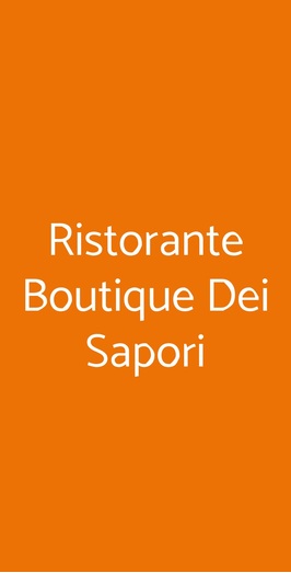 Ristorante Boutique Dei Sapori, Salerno