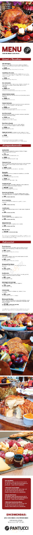 Panificadora E Confeitaria Pantucci menu