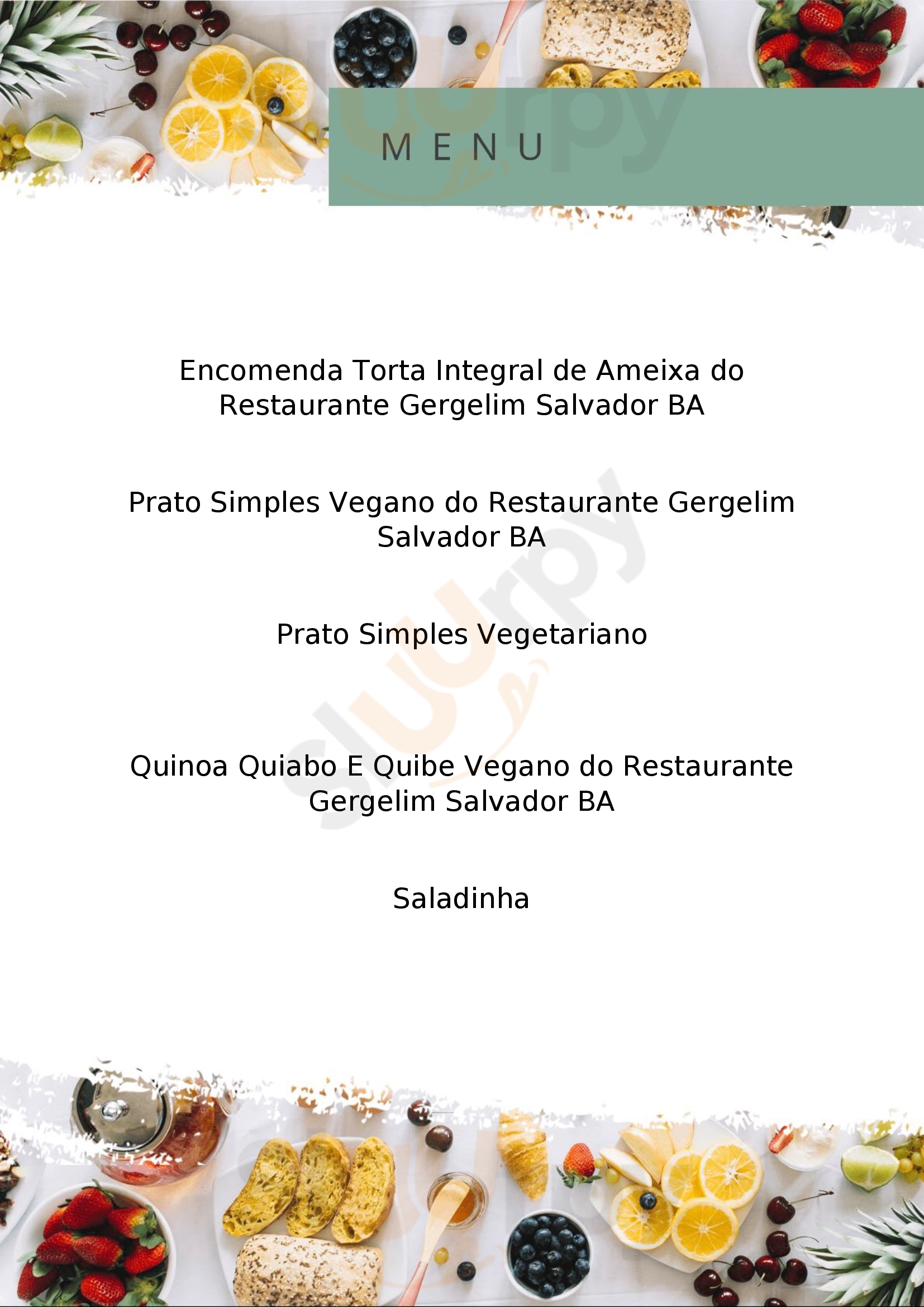 Gergelim Restaurante Natural Salvador Menu - 1