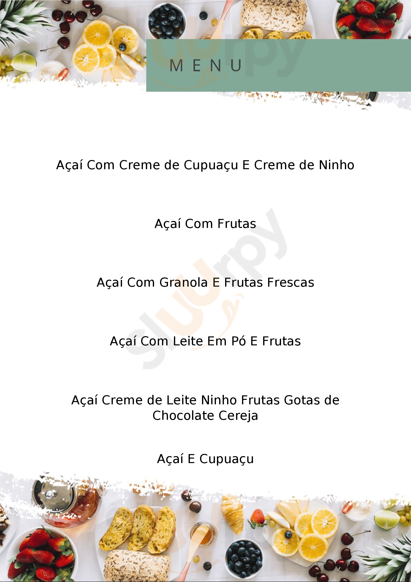 Puro Açai Praça Luíza Távora Fortaleza Menu - 1