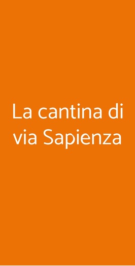 La Cantina Di Via Sapienza, Napoli