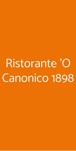 Ristorante 'o Canonico 1898, Sorrento