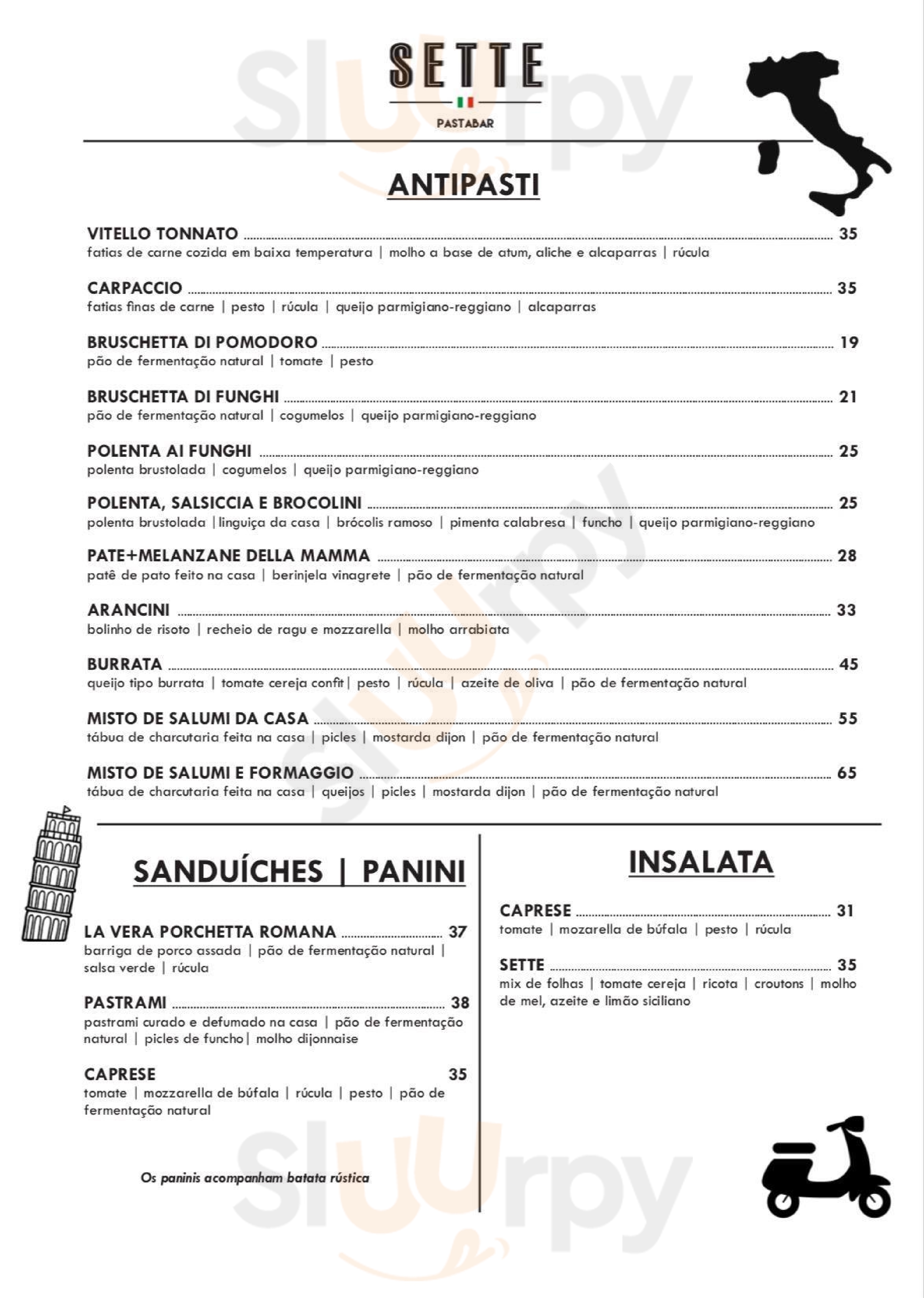 Sette Pastabar Porto Alegre Menu - 1