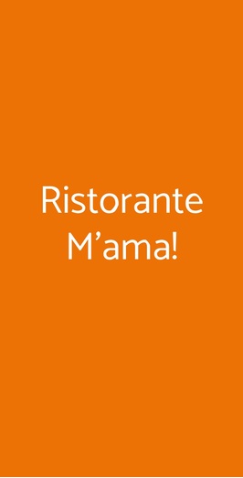 Ristorante M'ama!, Praiano