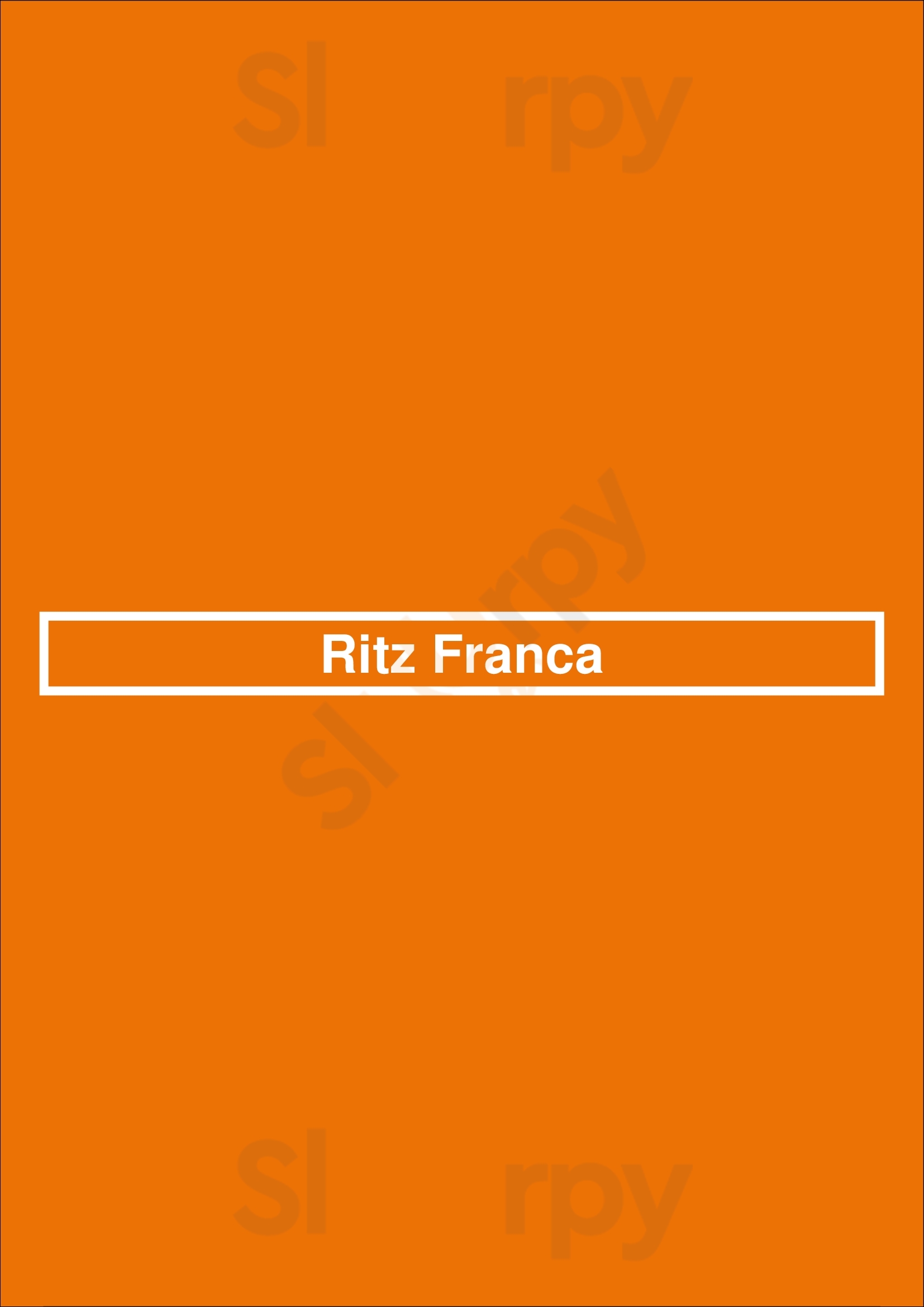 Ritz Franca São Paulo Menu - 1