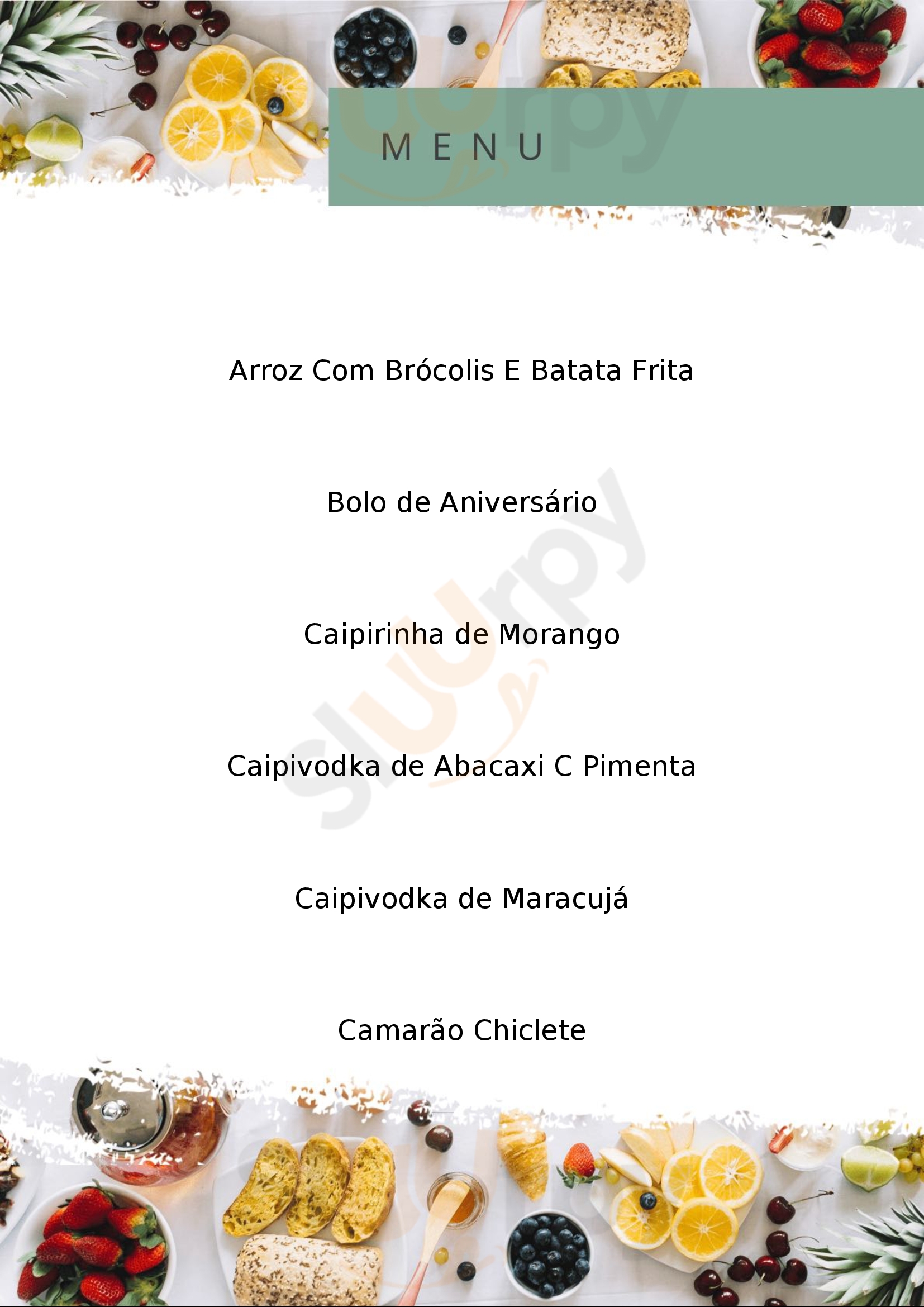 Antigamente Rio de Janeiro Menu - 1