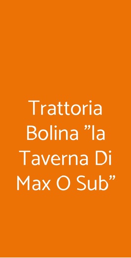 Trattoria Bolina, Castel Volturno