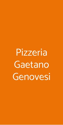 Pizzeria Gaetano Genovesi, Napoli