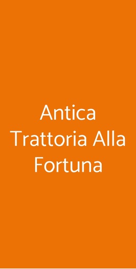 Antica Trattoria Alla Fortuna, Grado