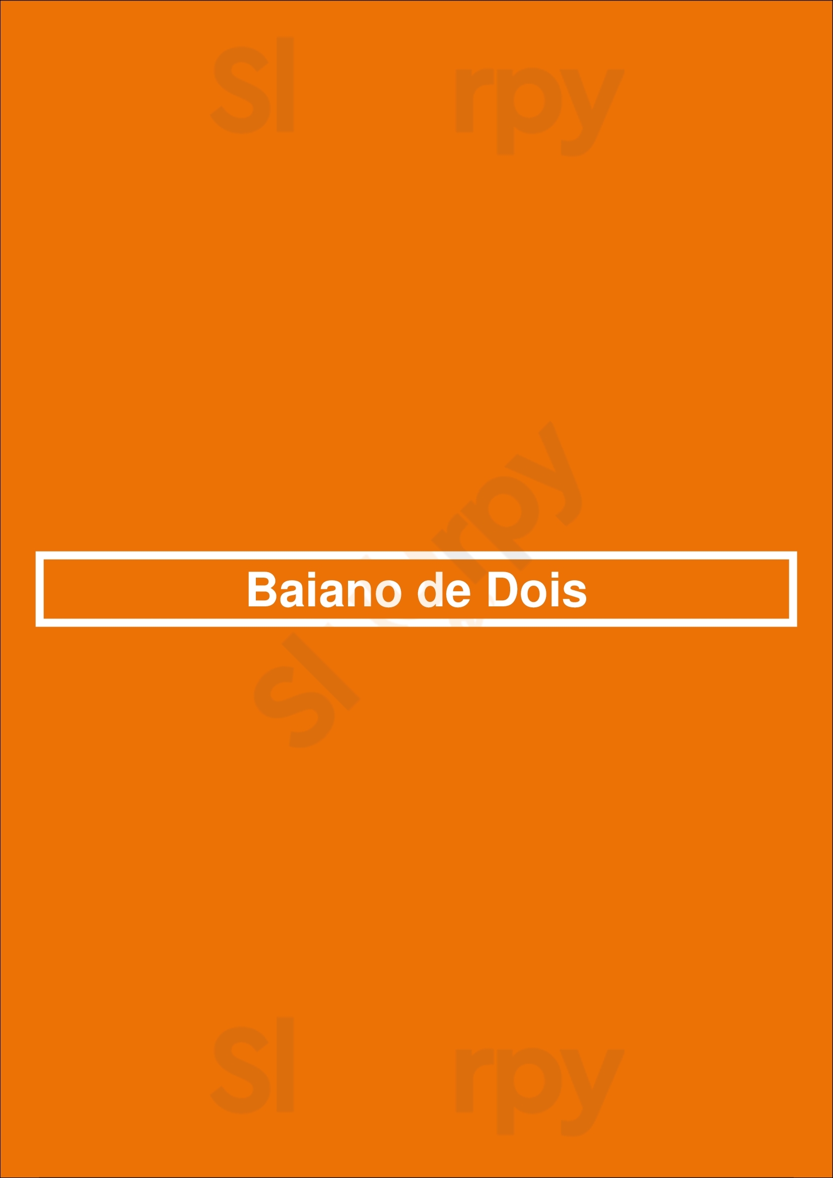 Baiano De Dois São Paulo Menu - 1