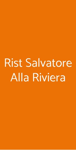 Ristorante Salvatore Alla Riviera, Napoli