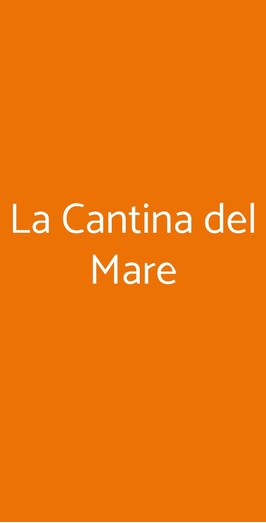 La Cantina Del Mare, Lacco Ameno