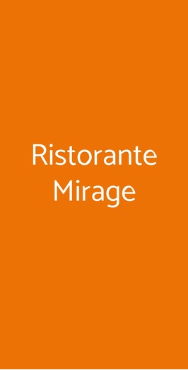 Ristorante Mirage, Positano