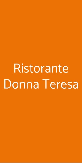 Ristorante Donna Teresa, Palinuro