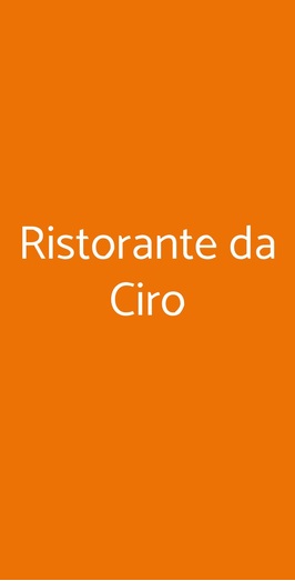 Ristorante Da Ciro, Mugnano di Napoli