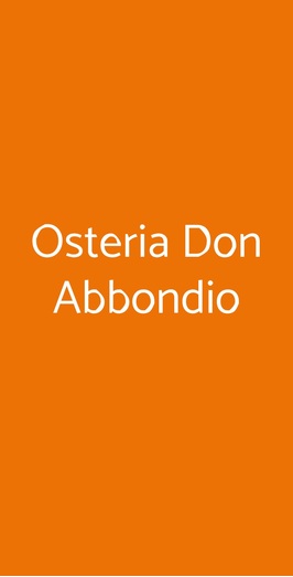 Osteria Don Abbondio, Forli