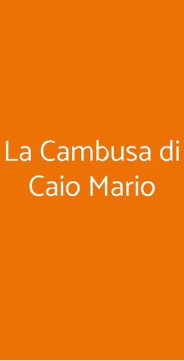 Ristorante La Cambusa, Cervia