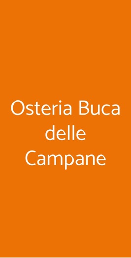 Osteria Buca Delle Campane, Bologna