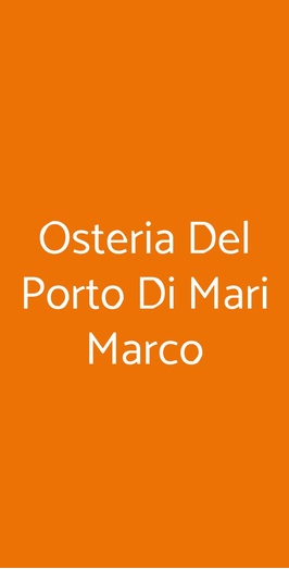 Ristorante Pizzeria Osteria Del Porto, Misano Adriatico