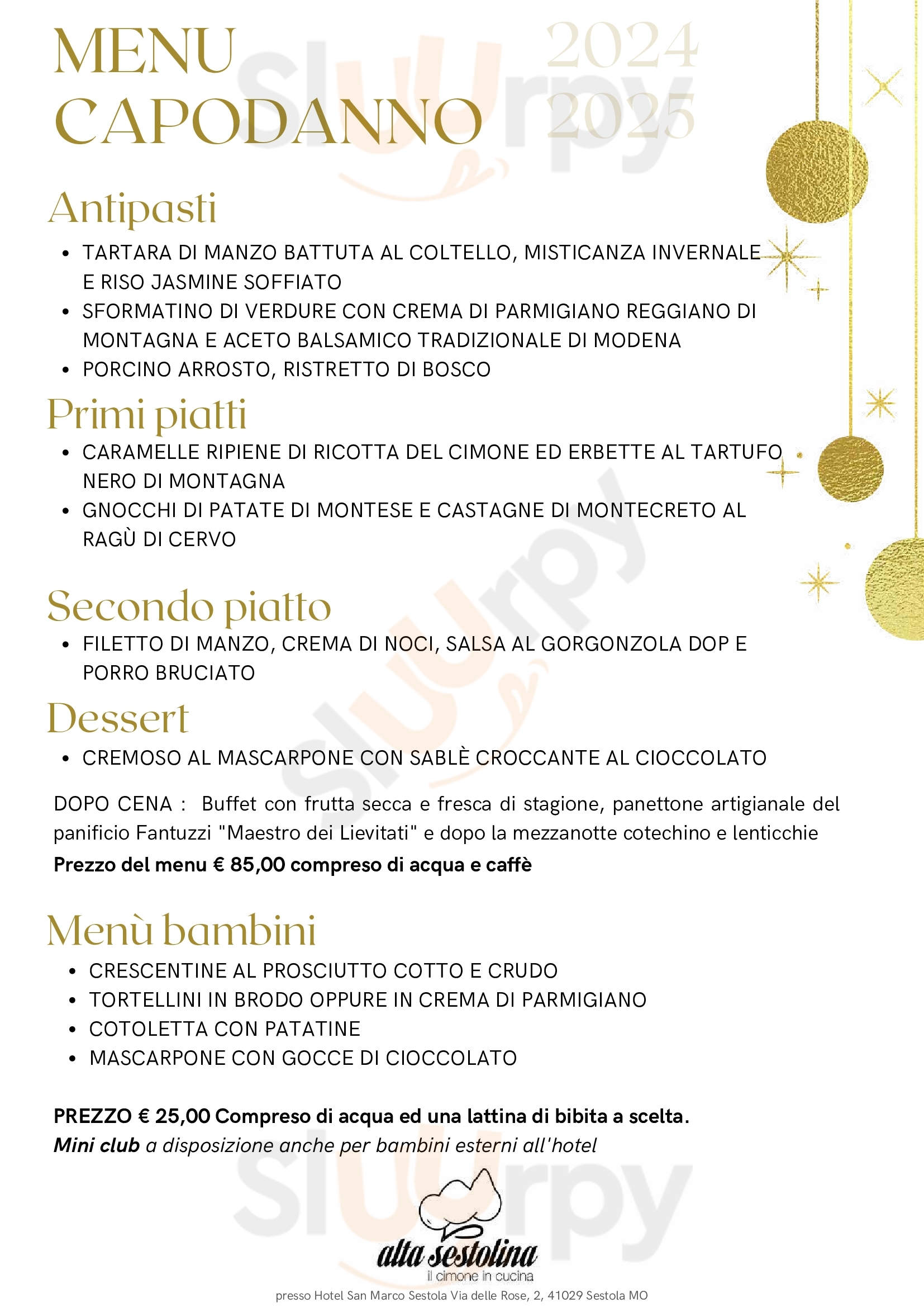 Alta Sestolina Sestola Menu - 1